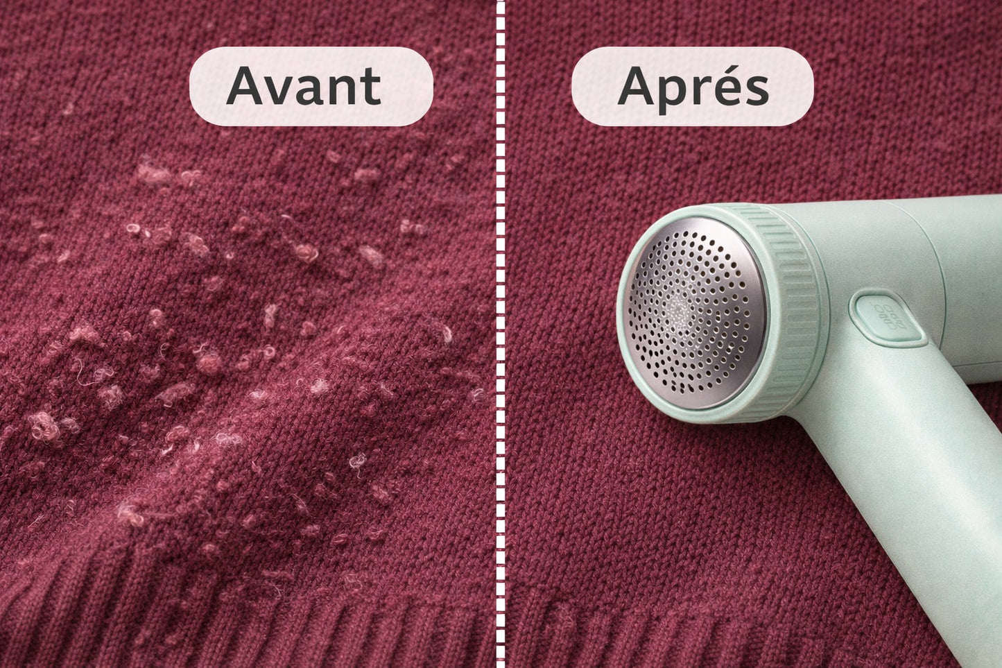 Rasoir Anti-Peluches Portable avec Écran LED